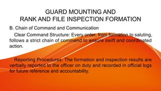 Guarding Formations Examples Module 7 guard mounting of security pers | PDF