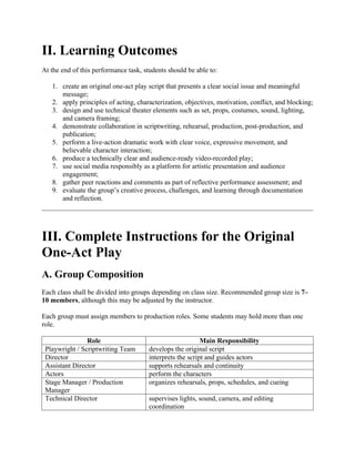 Super Objective Play Example Comprehensive Guide to Producing Original Social-Issue One-Act Plays | DOCX