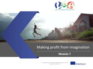 This programme has been funded with support from the
European Commission
Making profit from imagination
Module 7
 