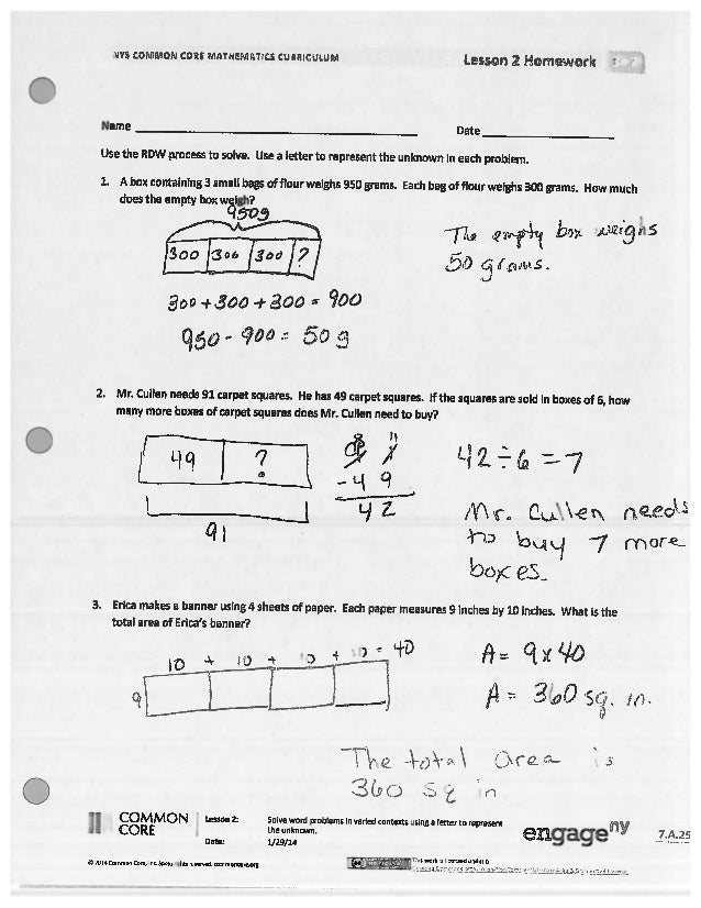 module 2 lesson 6 grade 5 homework