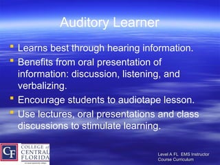 Module 7 Learning Styles.ppt.learning styles description | PPT