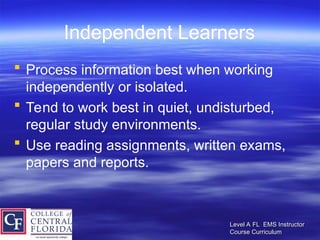 Module 7 Learning Styles.ppt.learning styles description | PPT