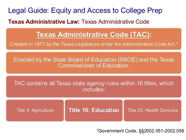 Texas Administrative Code Title 1