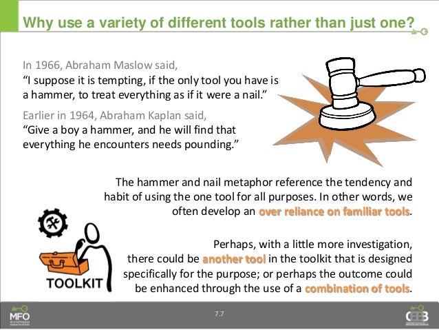 Module 7 selecting the right tools for the right job ppt slideshare