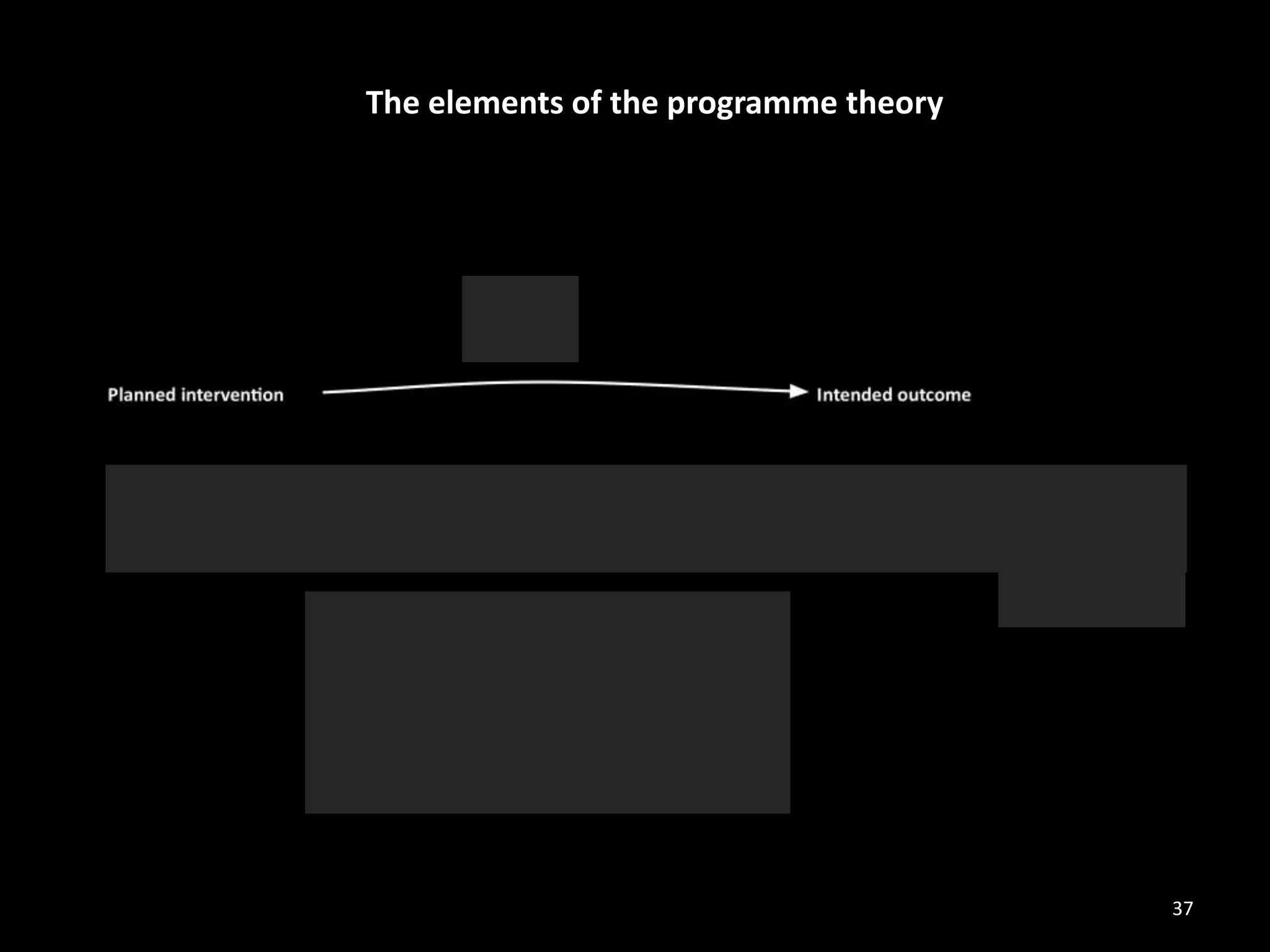 The elements of the programme theory
37
 
