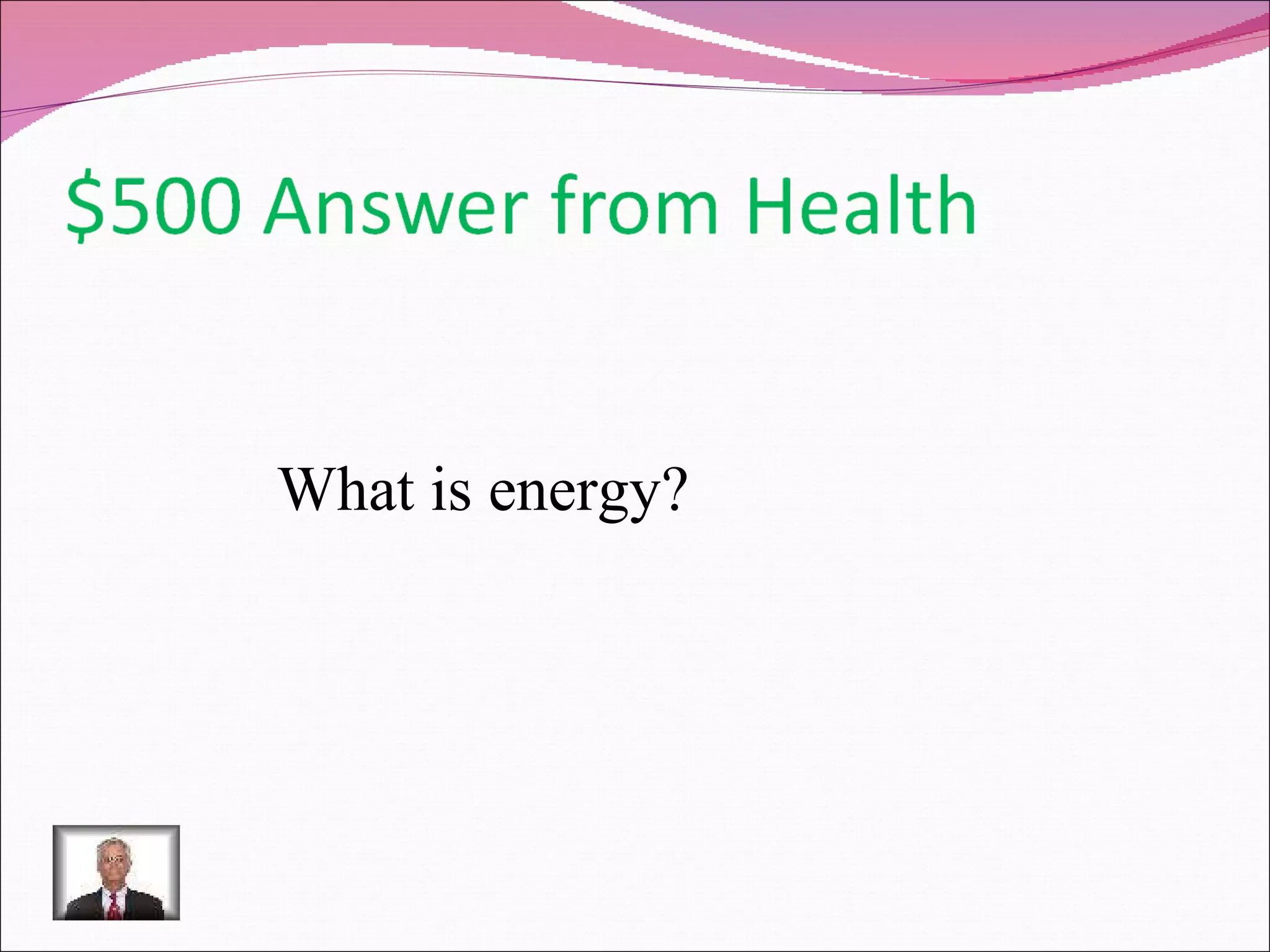 What is energy? 