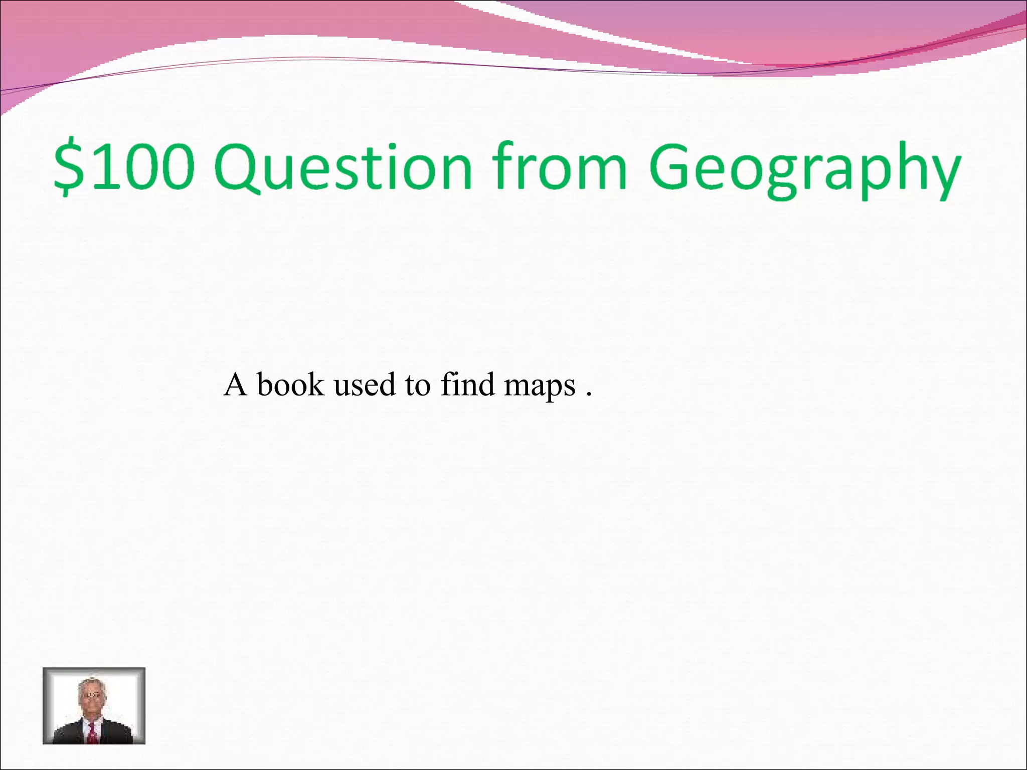 A book used to find maps . 