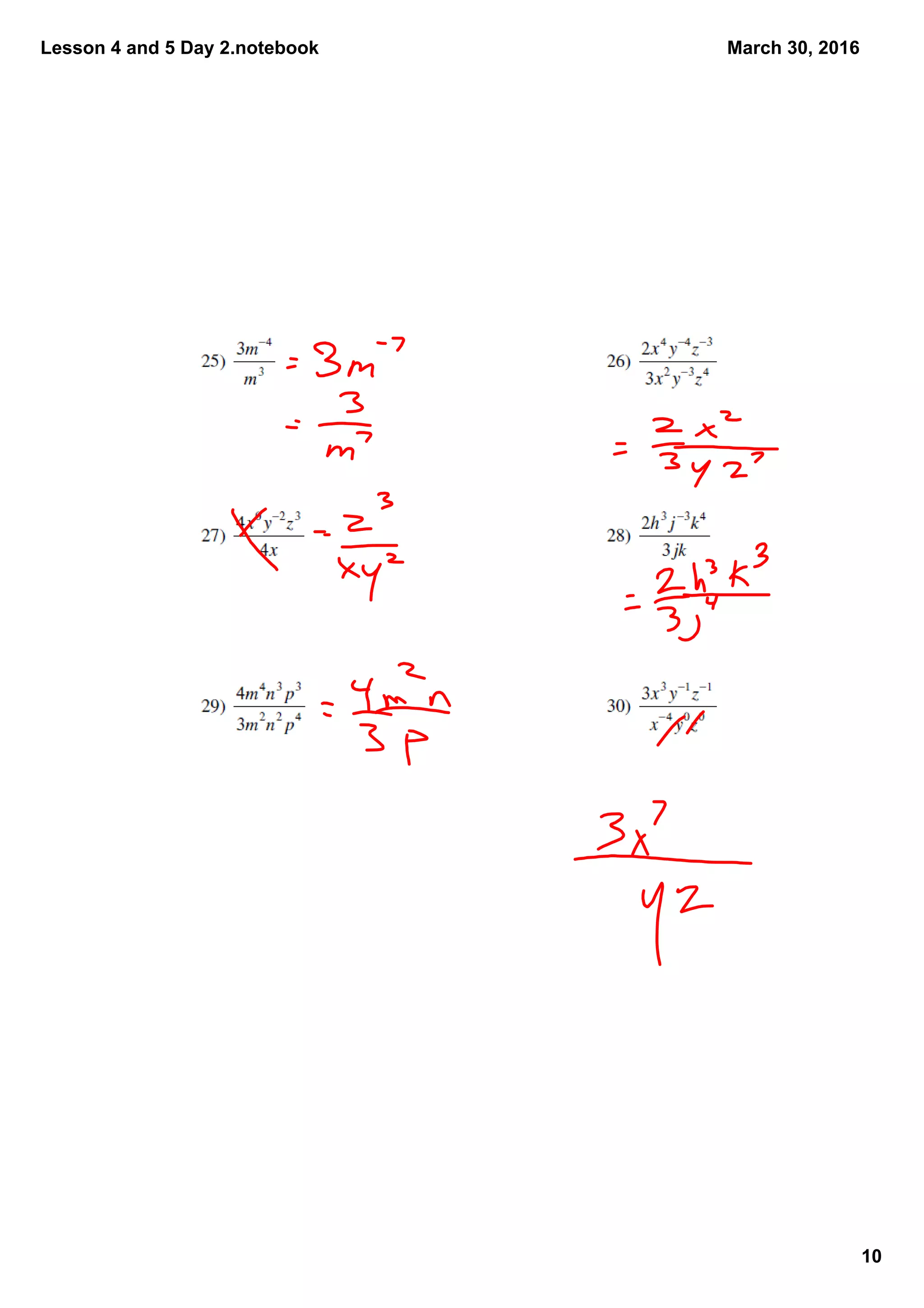 Lesson 4 and 5 Day 2.notebook
10
March 30, 2016