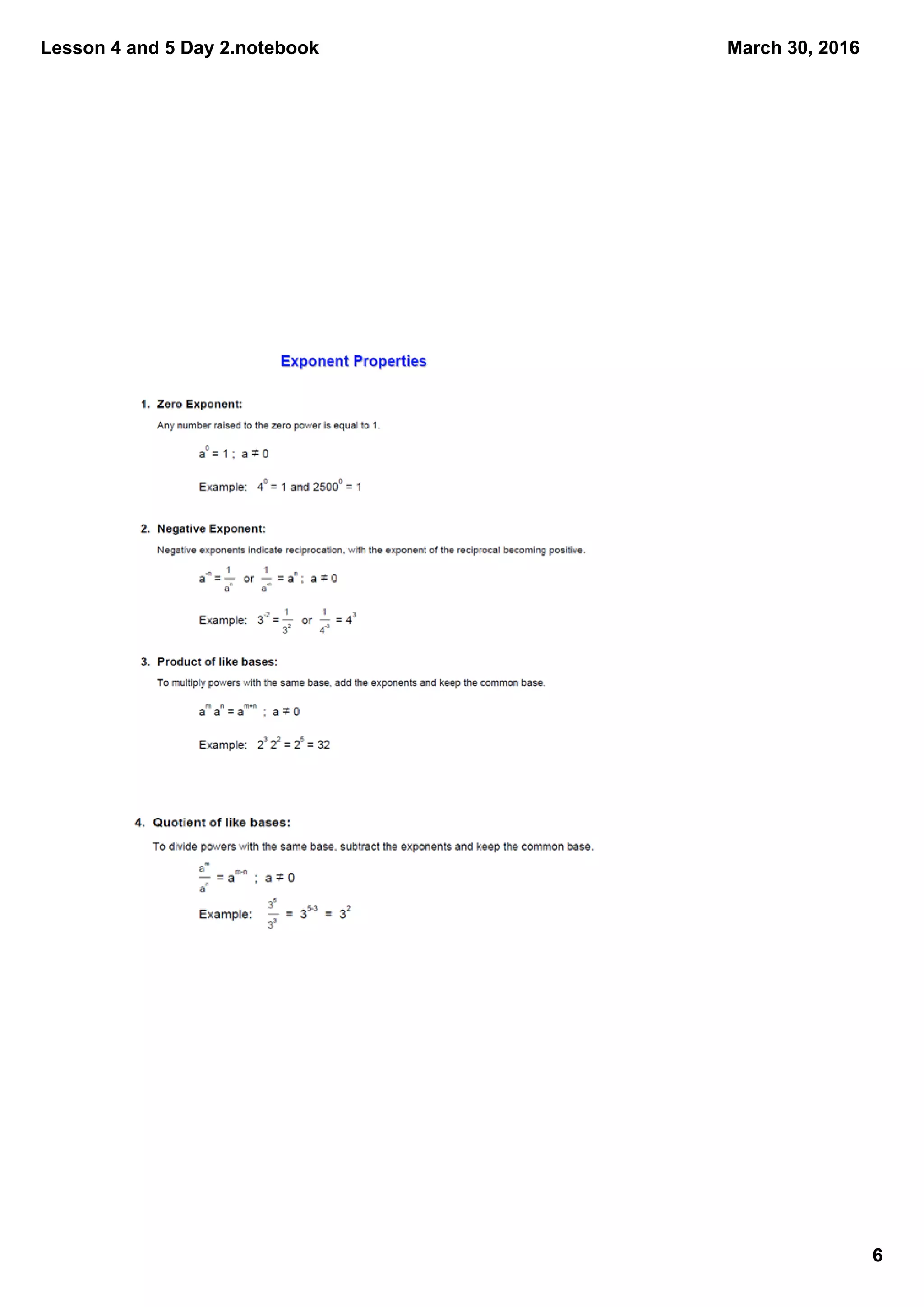 Lesson 4 and 5 Day 2.notebook
6
March 30, 2016