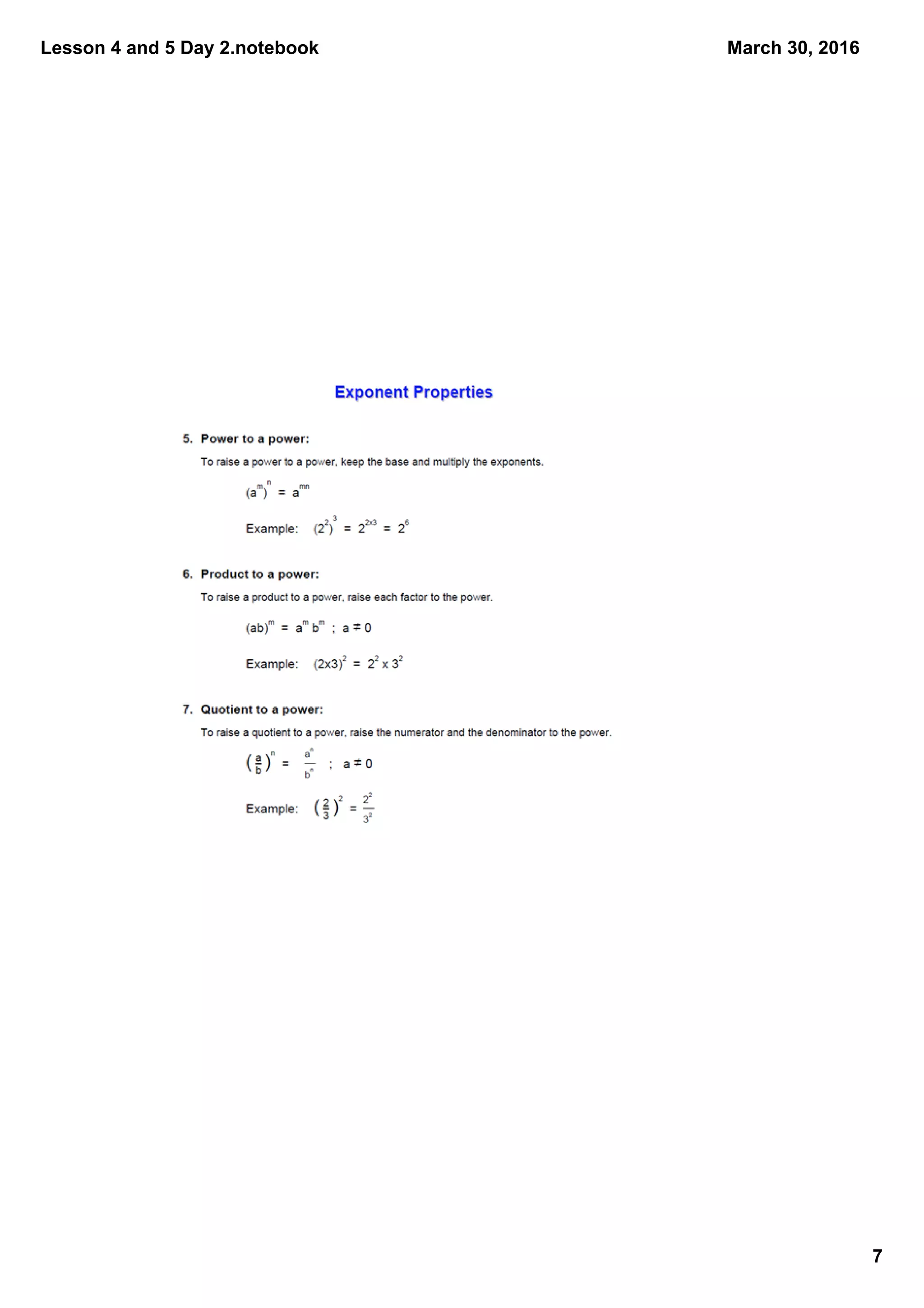 Lesson 4 and 5 Day 2.notebook
7
March 30, 2016