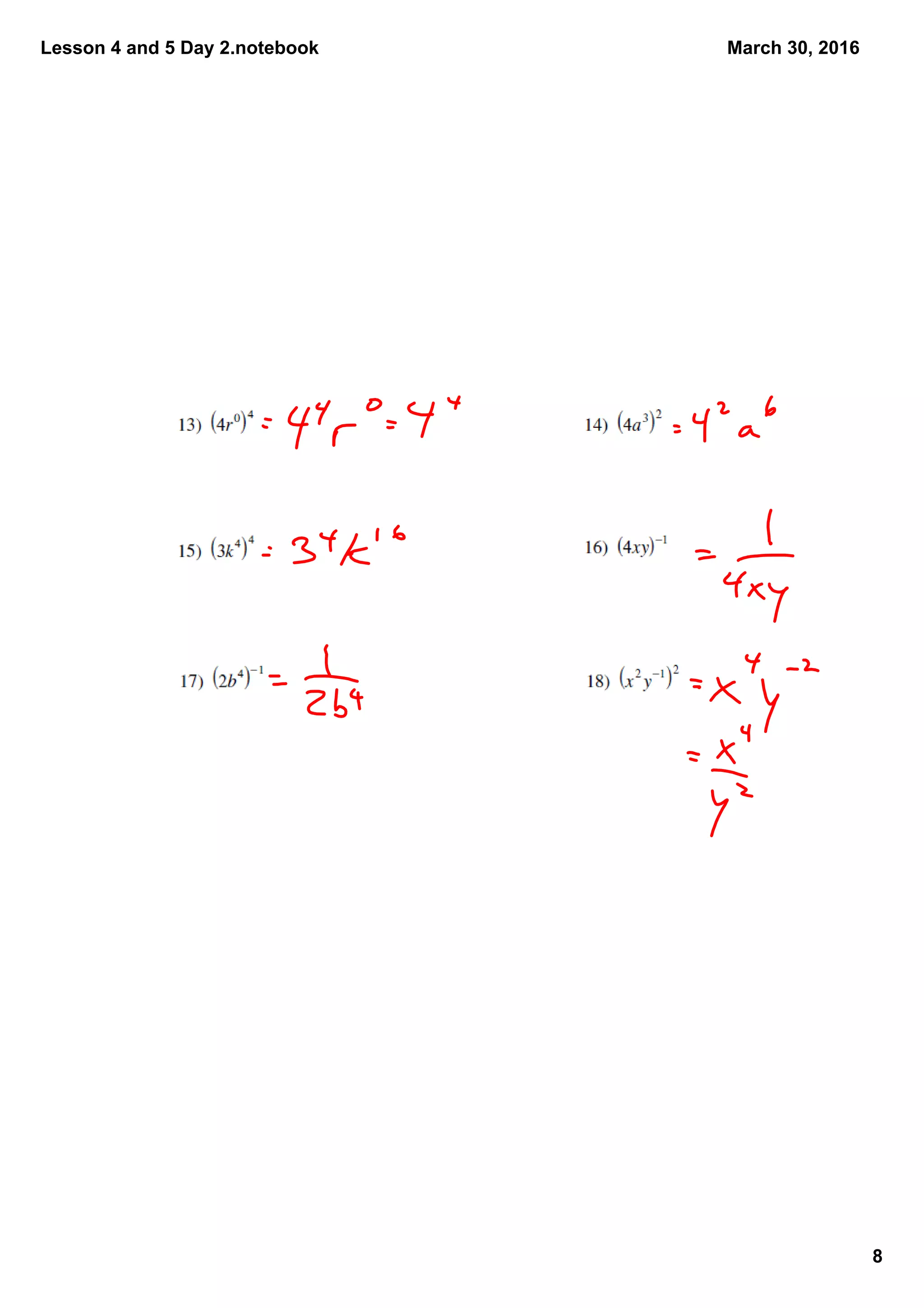 Lesson 4 and 5 Day 2.notebook
8
March 30, 2016