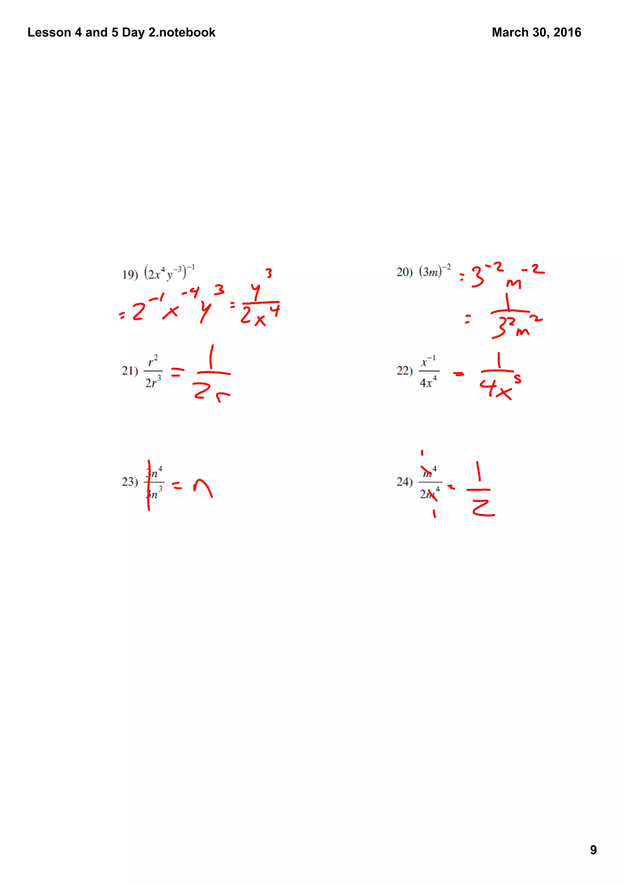 Lesson 4 and 5 Day 2.notebook
9
March 30, 2016