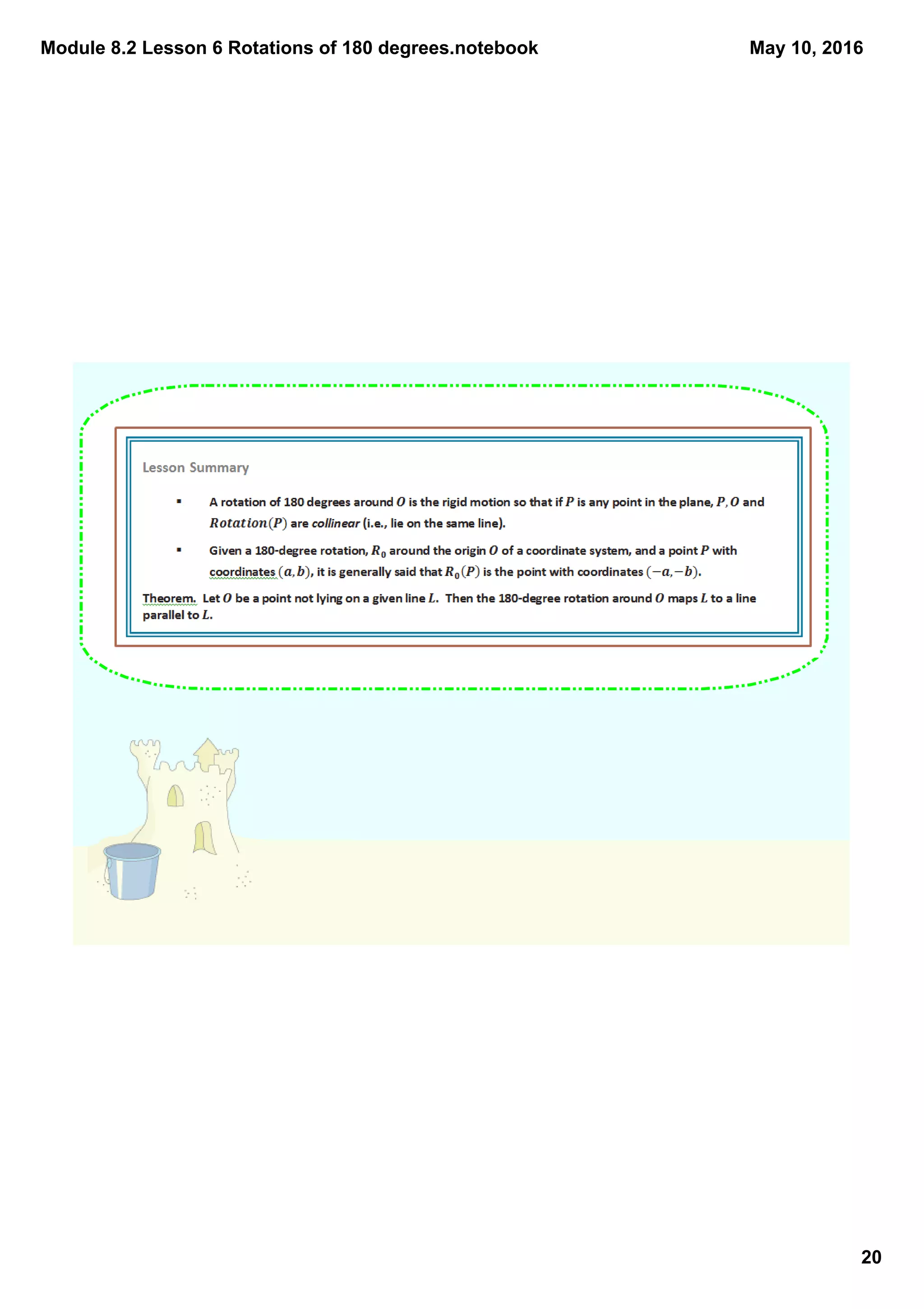 Module 8.2 Lesson 6 Rotations of 180 degrees.notebook
20
May 10, 2016
 