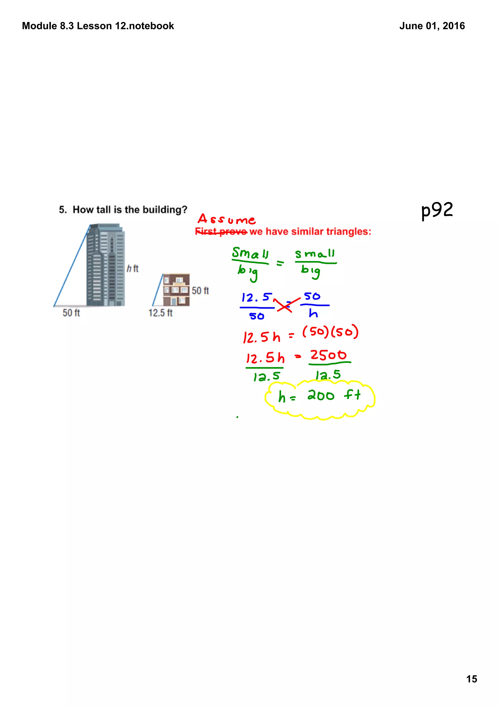 Module 8.3 Lesson 12.notebook
15
June 01, 2016
p92
 