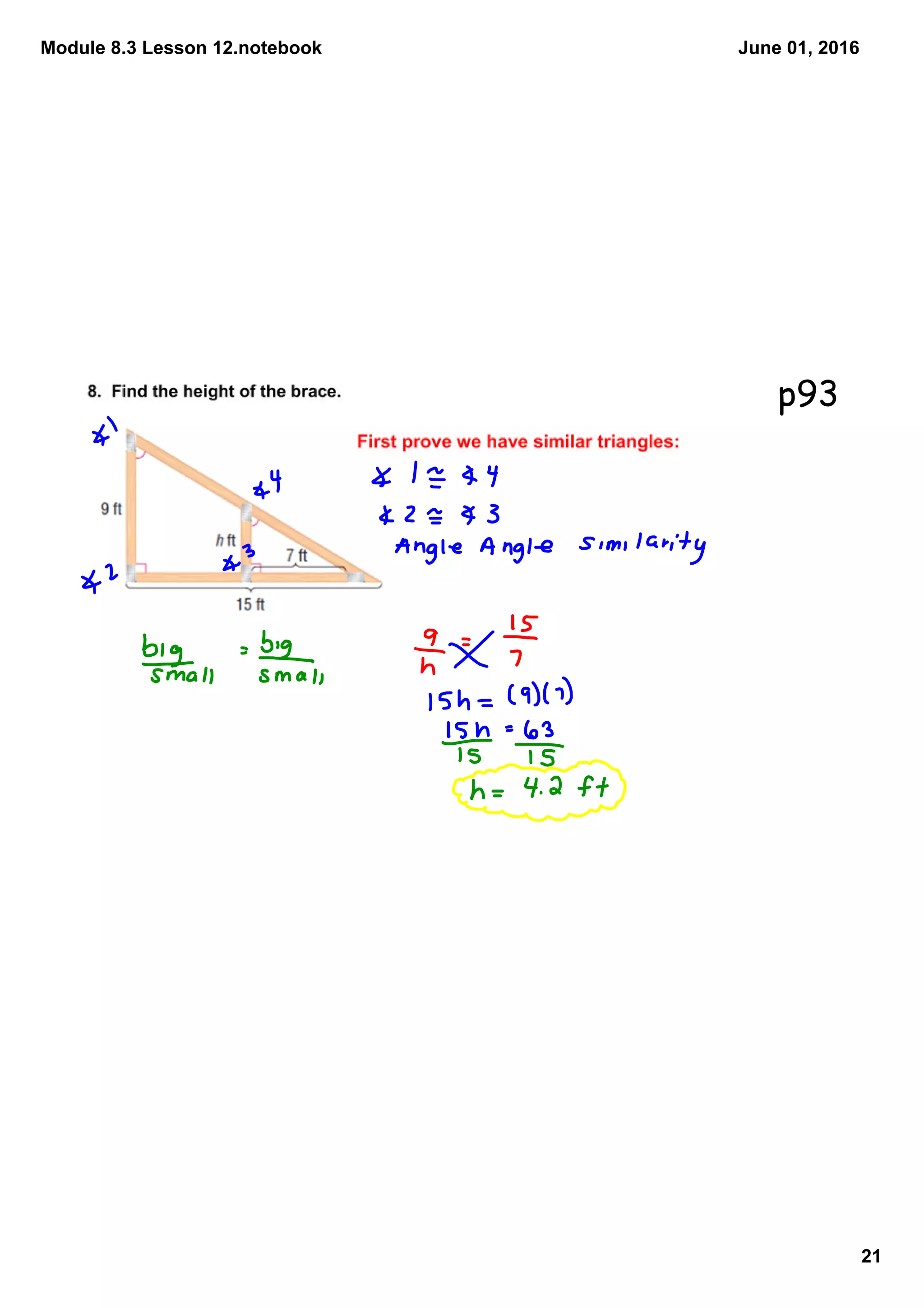 Module 8.3 Lesson 12.notebook
21
June 01, 2016
p93
 