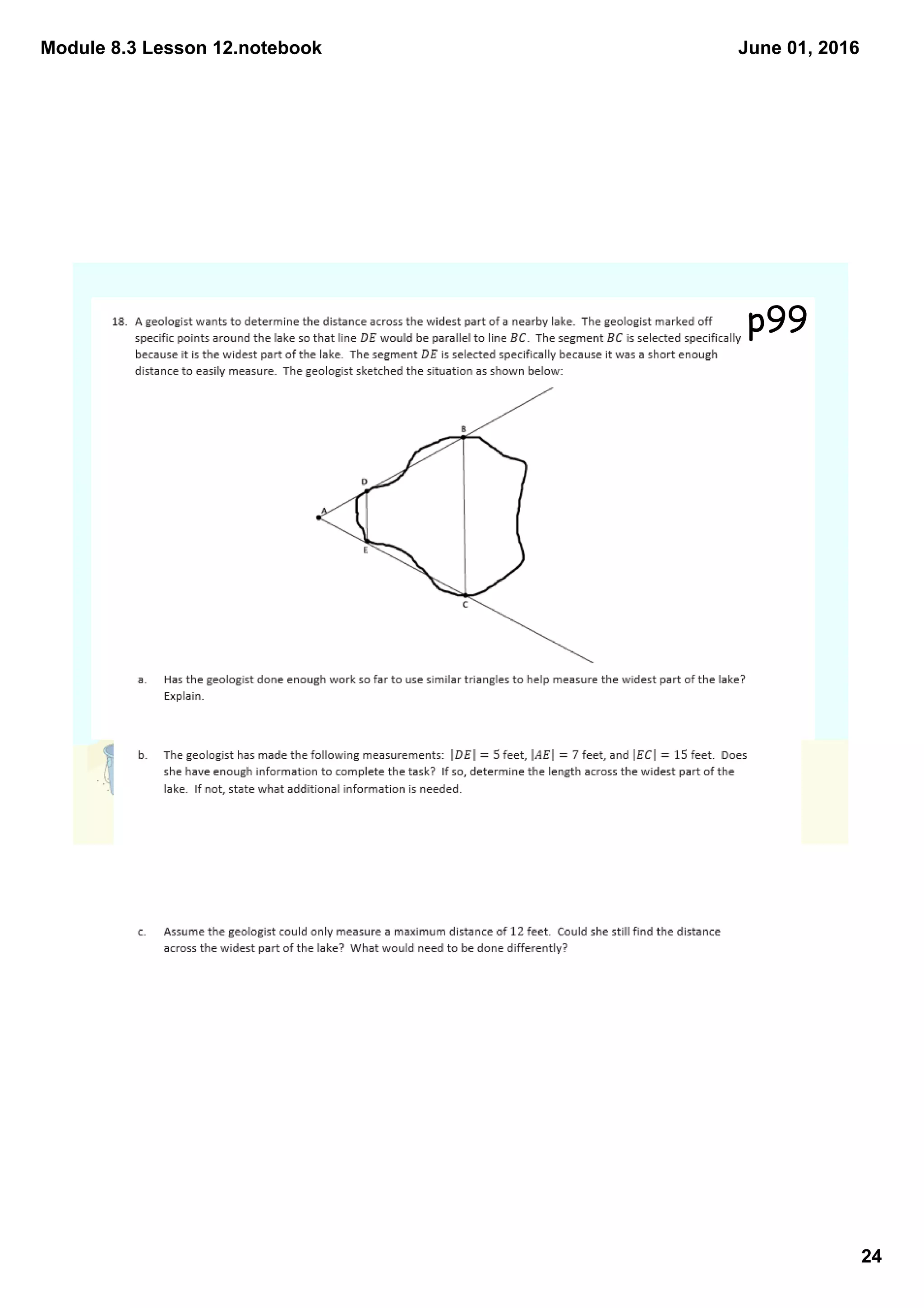 Module 8.3 Lesson 12.notebook
24
June 01, 2016
p99
 
