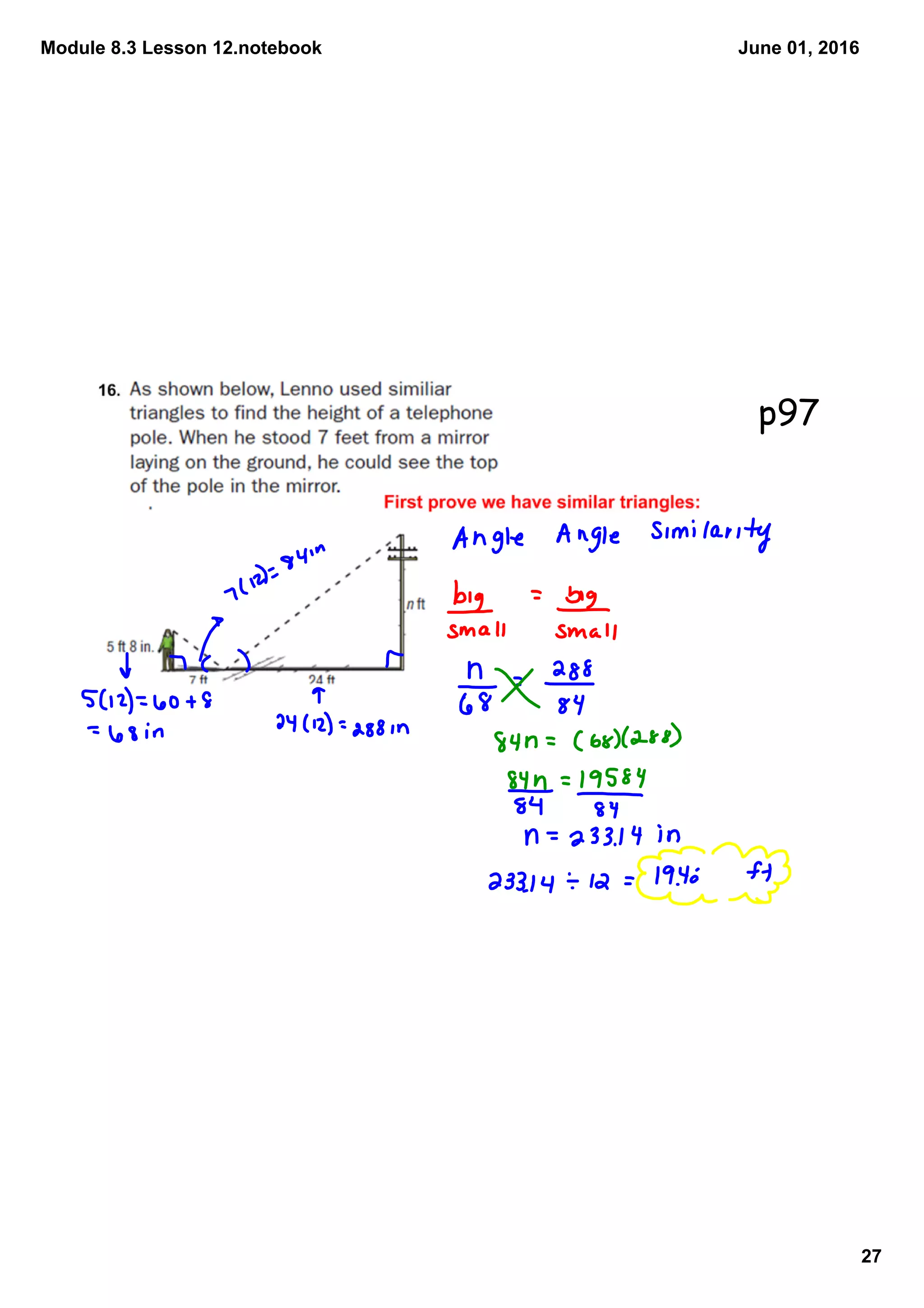 Module 8.3 Lesson 12.notebook
27
June 01, 2016
p97
 