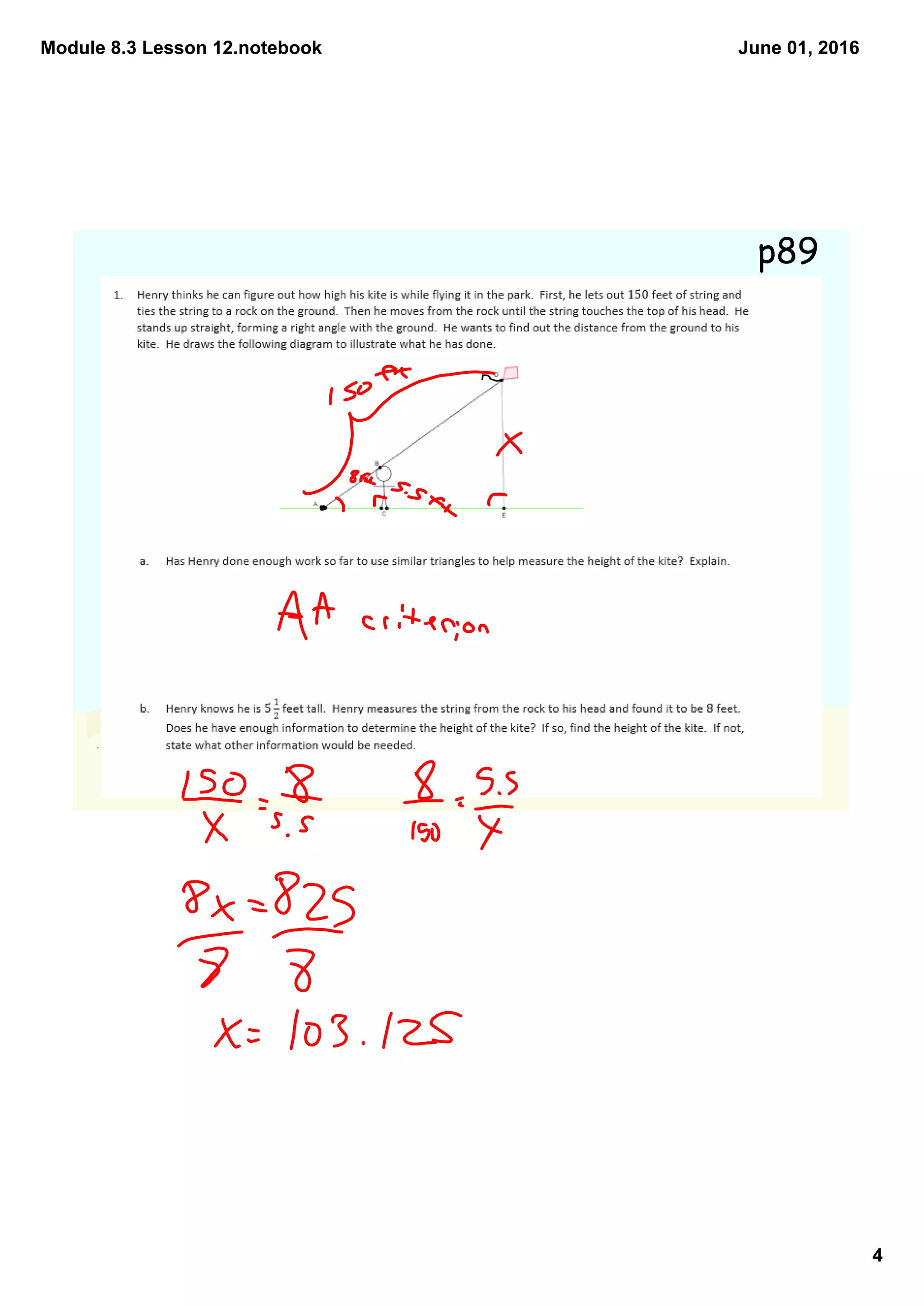 Module 8.3 Lesson 12.notebook
4
June 01, 2016
p89
 