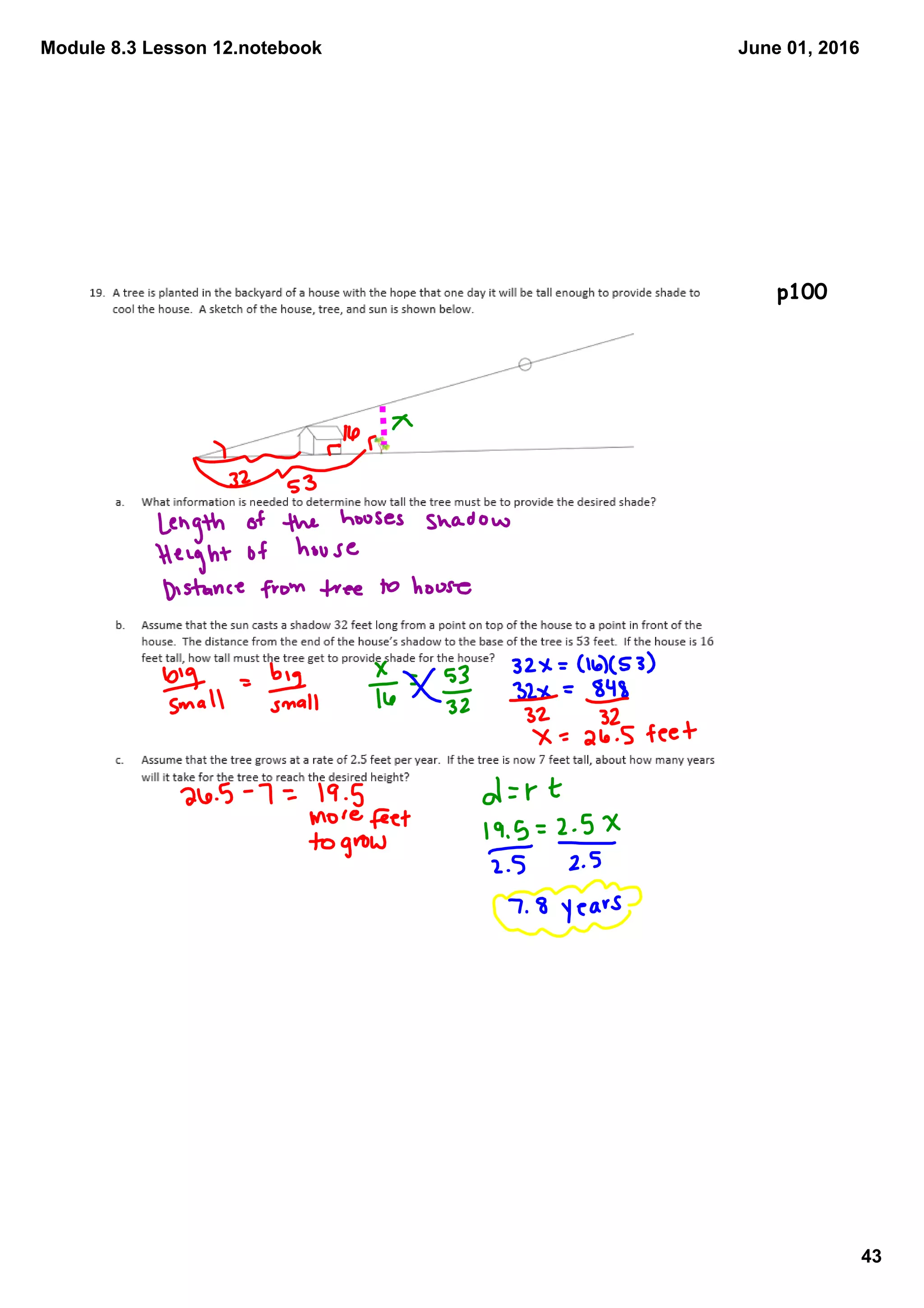 Module 8.3 Lesson 12.notebook
43
June 01, 2016
p100
 