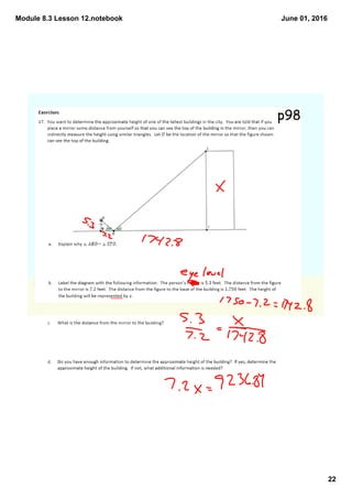 Module 8.3 Lesson 12.notebook
22
June 01, 2016
p98
 