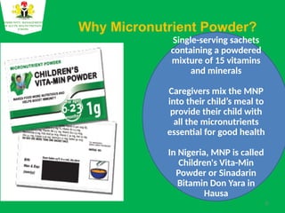 Improving micronutrient status of complementary food | PPTX