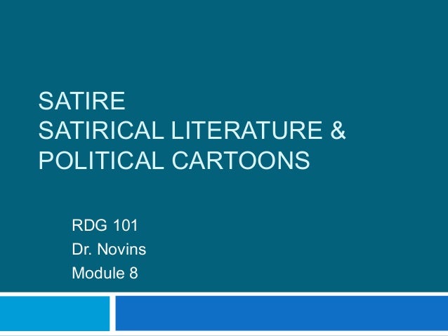 Learning Module 8 Satire NOVINS