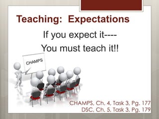 CHAMPS Module 8: Prepare Lessons to Communicate Your Expectations | PPTX