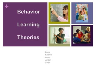       Behavior       Learning      Theories Laura Karalee Anna Jordan Sarah 