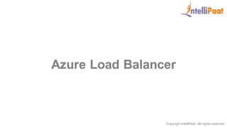 Copyright IntelliPaat, All rights reserved
Azure Load Balancer
 