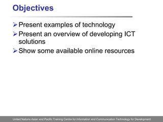 Technology Objectives Exmaple Module 9 technology and online resources for drm | PPT