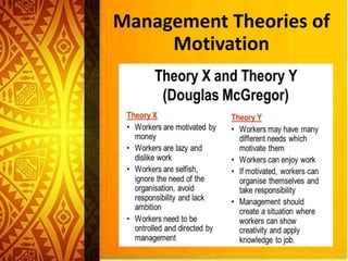 Management Theories of
Motivation
 
