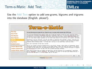EMLex-A5: Specialized Dictionaries Slide 120