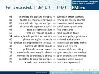 EMLex-A5: Specialized Dictionaries Slide 148