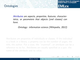 EMLex-A5: Specialized Dictionaries Slide 50