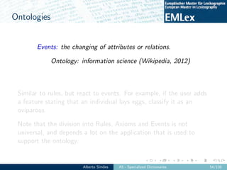 EMLex-A5: Specialized Dictionaries Slide 62