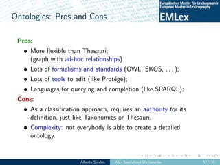 EMLex-A5: Specialized Dictionaries Slide 66