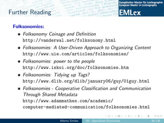 EMLex-A5: Specialized Dictionaries Slide 67