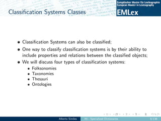 EMLex-A5: Specialized Dictionaries Slide 9