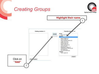 Module Creating Groups