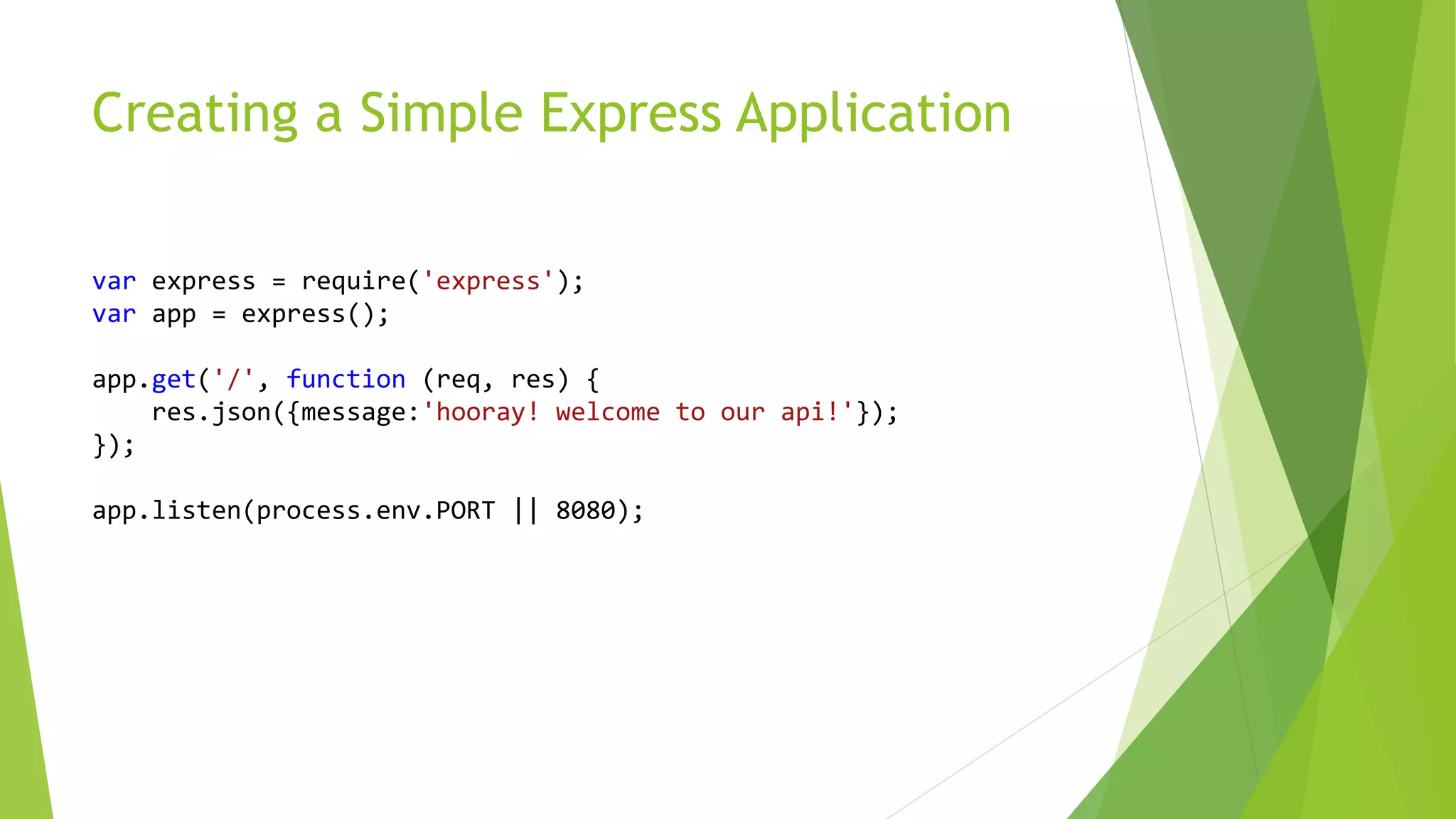 Module design pattern i.e. express js | PPT