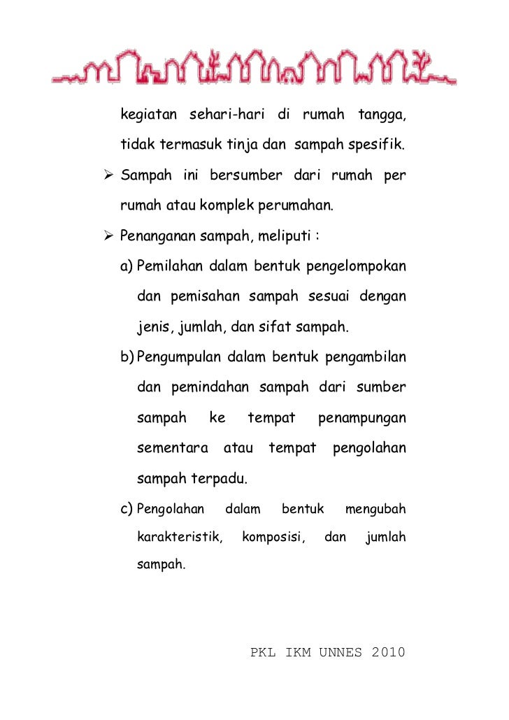 Pengelolaan Sampah Rumah Tangga Pengelolaan Sampah Rumah Tangga