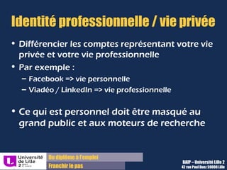 Du diplôme à l’emploi,
Franchir le pas
Bureau d’Aide à l’Insertion Professionnelle
42 rue Paul DUEZ -59000 LILLE
Alain59
Alain
Laurent
alain-laurent@gmail.com
 
