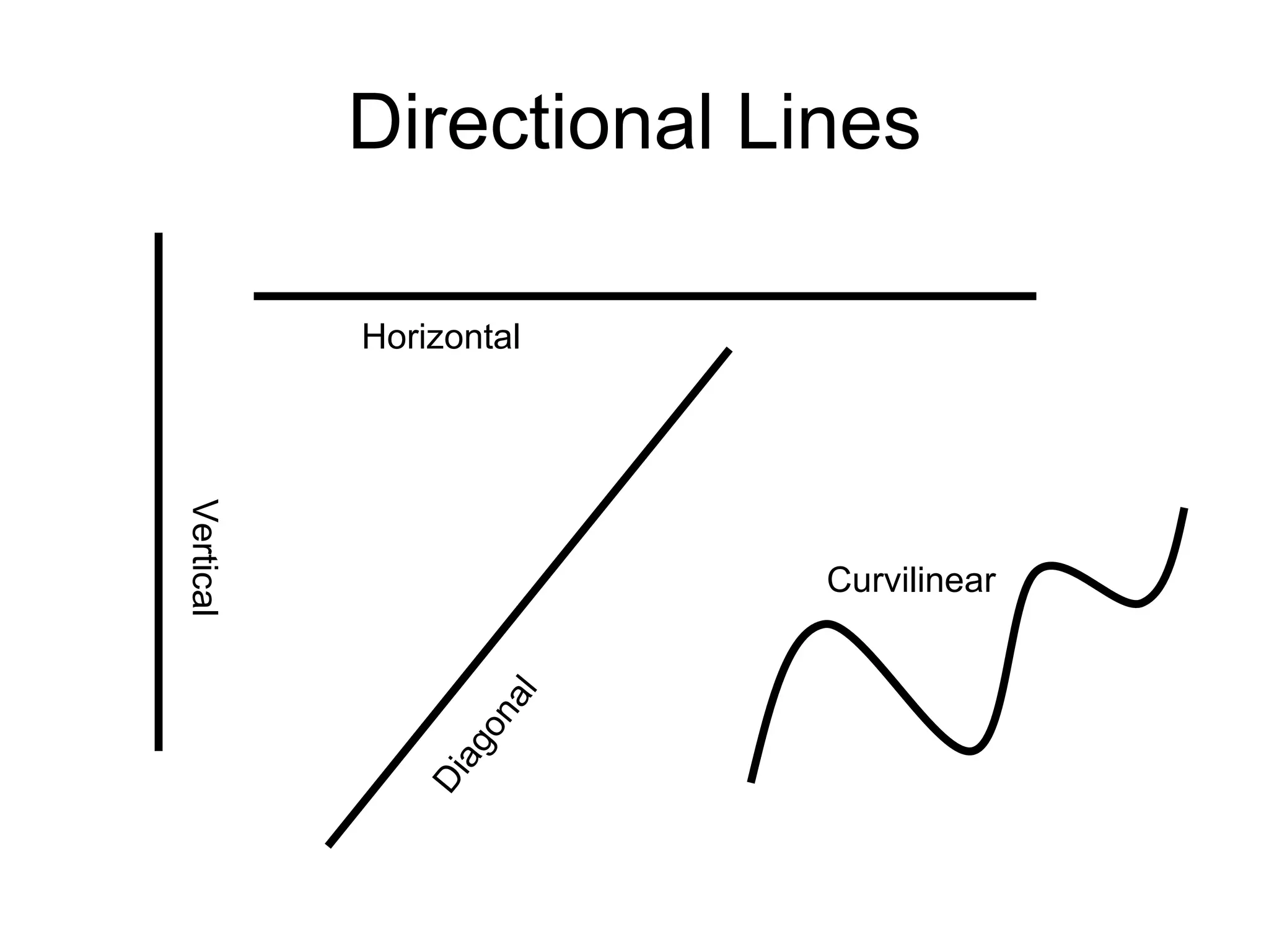 Directional Lines Vertical Horizontal Diagonal Curvilinear 