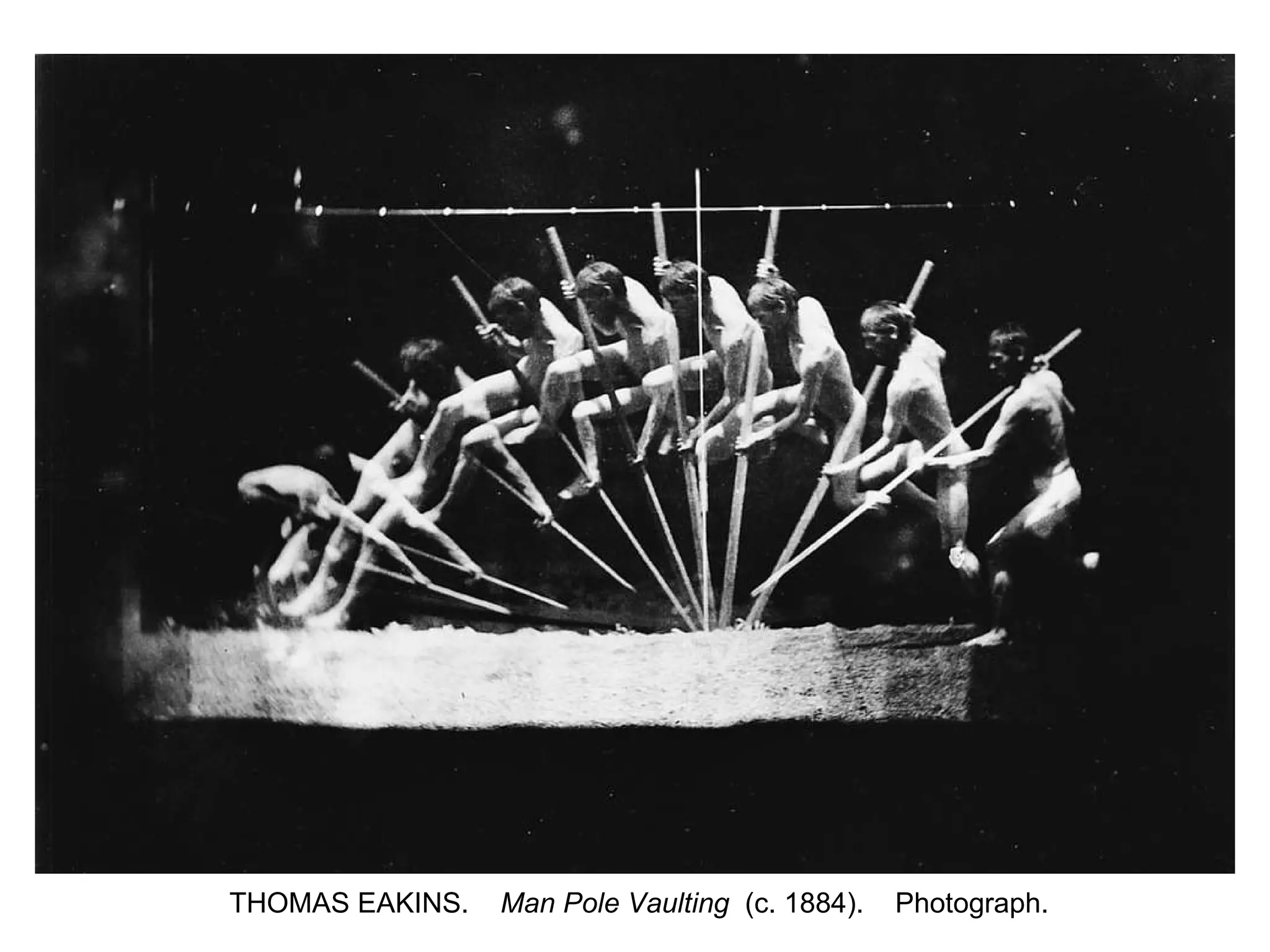 THOMAS EAKINS.  Man Pole Vaulting  (c. 1884).   Photograph. 