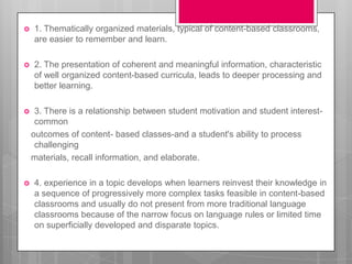 Module five task based learning; project based learning and content ...