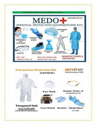 PERSONNEL PROTECTIVE EQUIPMENT DEVICES
 