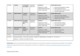 Module Handbook Introduction to Digital Marketing | PDF