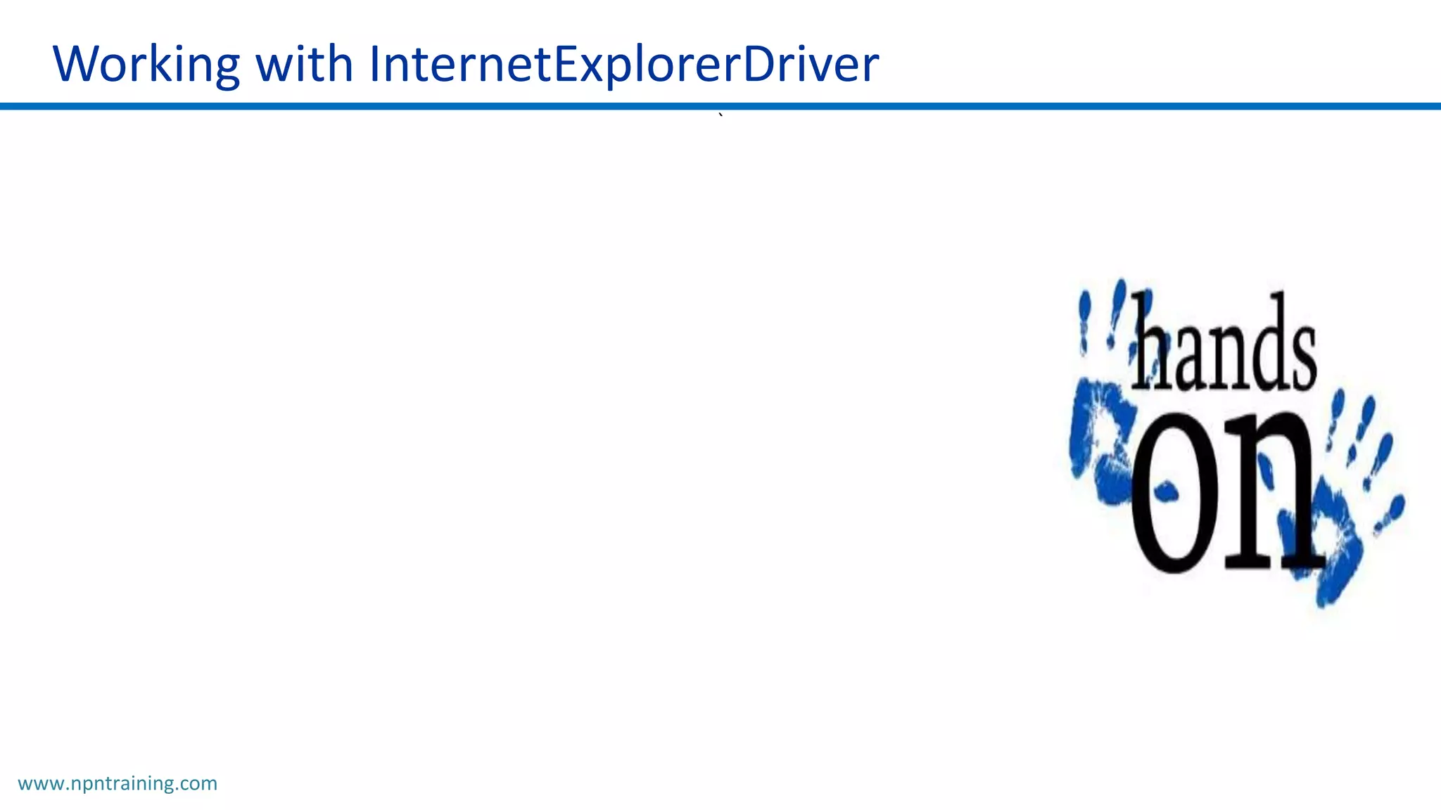 Module 01 - WebDriver Basics | PPTX