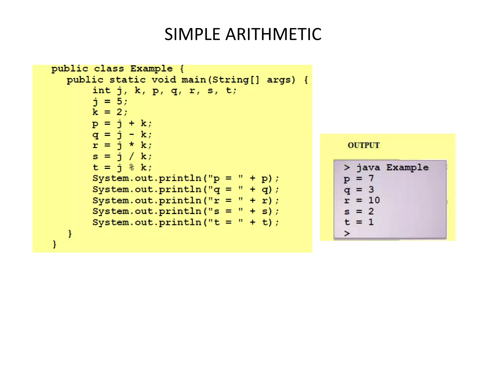 SIMPLE ARITHMETIC 