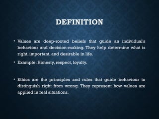 Values Deep Meaning values and ethics in business management.pptx
